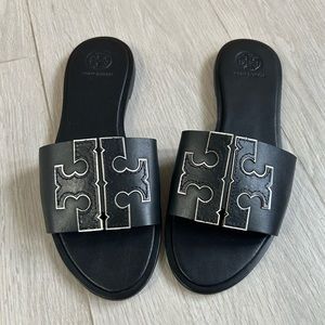 Tory Burch Black Slide Sandals Size 7